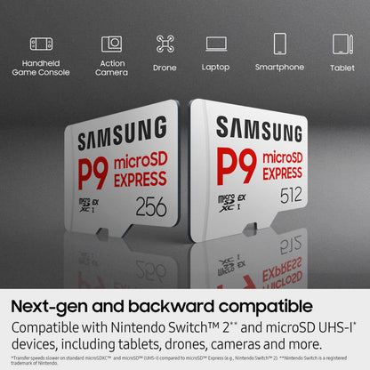 Samsung P9 Express microSDXC Express Memory Card 256GB