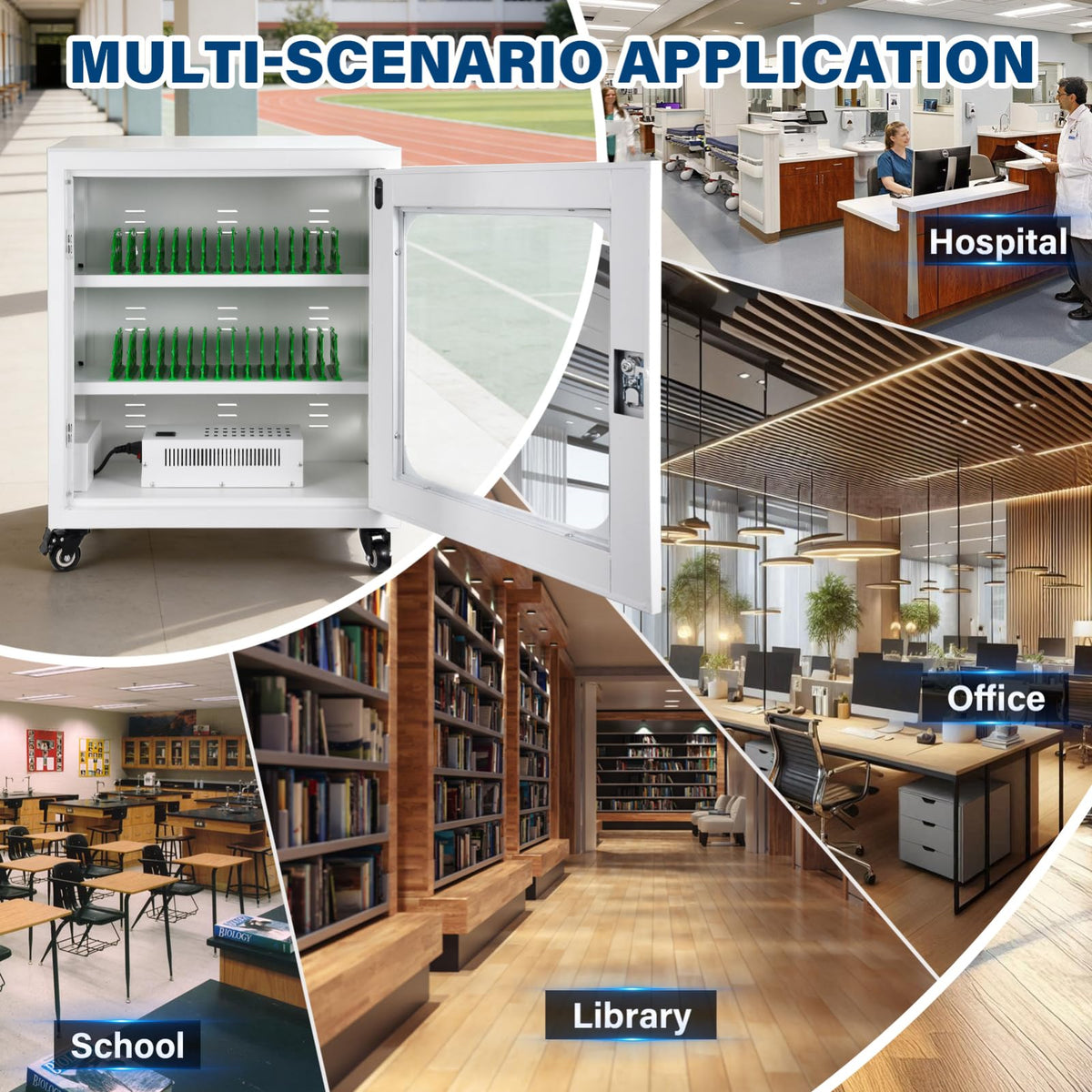 30 Device Mobiles Phone Charging Cart, Mobiles Charging Cabinet for Cell Phone, Rechargeable Cellphone Locker Storage Chargings Station, for Phones/Mini Tablets, School and Enterprise