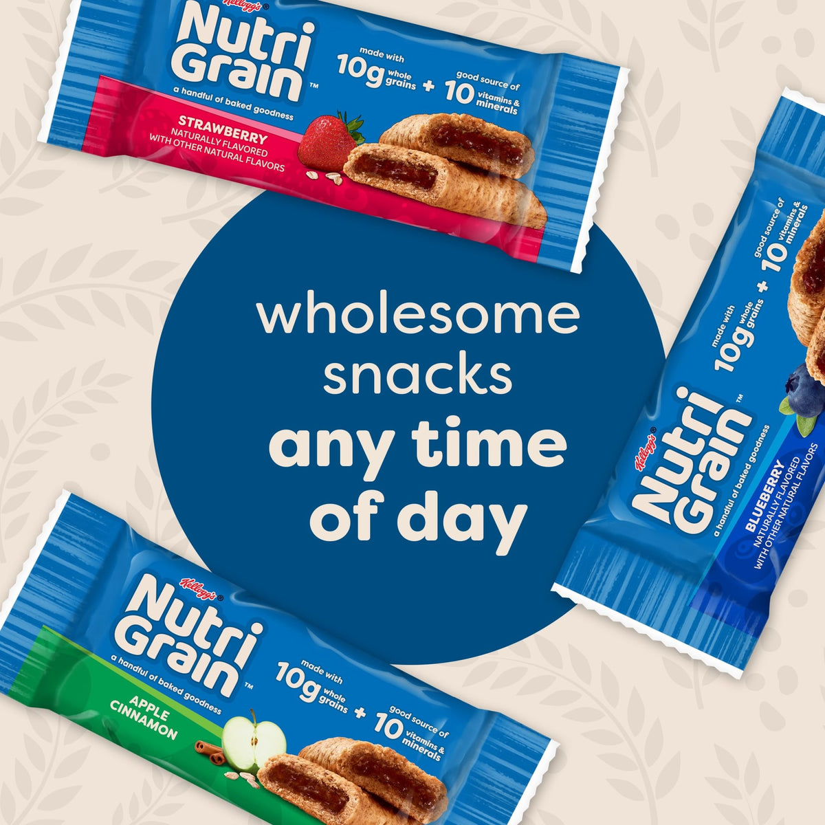 Nutri-Grain Soft Baked Breakfast Bars, Kids Snacks, Whole Grain, Variety Pack (4 Boxes, 32 Bars)
