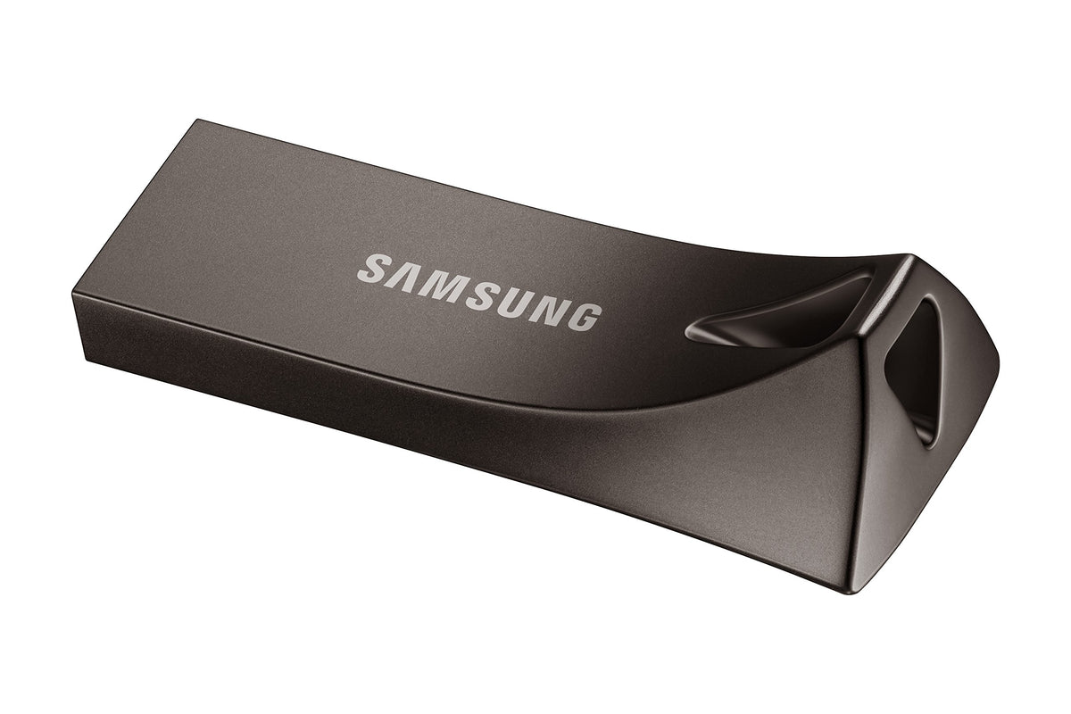 SAMSUNG BAR Plus 3.1 USB Flash Drive, 128GB, 400MB/s, Rugged Metal Casing, Storage Expansion for Photos, Videos, Music, Files, MUF-128BE4/AM, Titan Grey