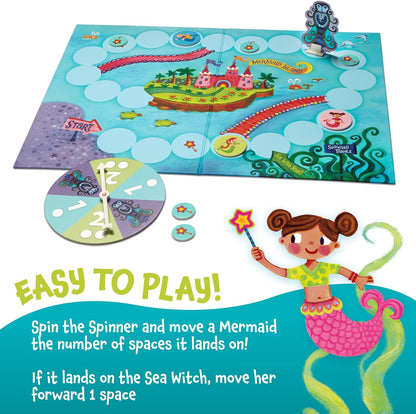 Peaceable Kingdom Mermaid Island Award Winning Cooperative Board Game for 2 to 6 Kids Ages 5+