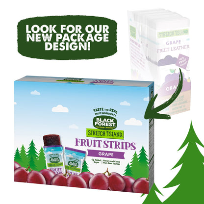 Black Forest, Stretch Island, Fruit Strips, Cherry, Apple, Raspberry, Grape, Strawberry, and Apricot, Zero Grams Added Sugar Non-GMO, 48 ct