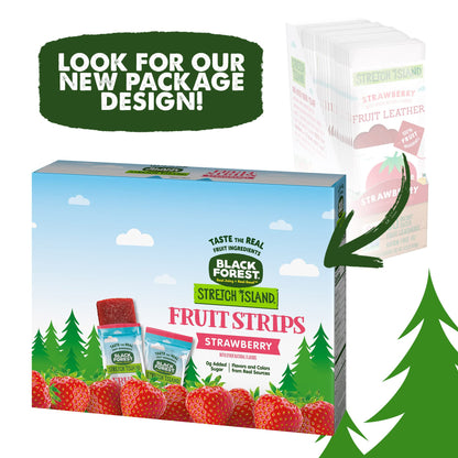 Black Forest, Stretch Island, Fruit Strips, Cherry, Apple, Raspberry, Grape, Strawberry, and Apricot, Zero Grams Added Sugar Non-GMO, 48 ct