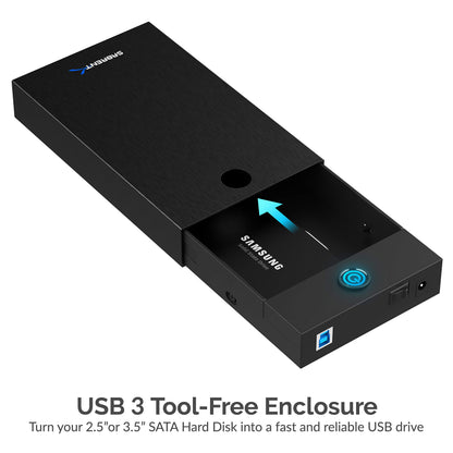 SABRENT USB 3.0 to SATA Hard Drive Docking Station, 2.5/3.5in (EC-DFLT)