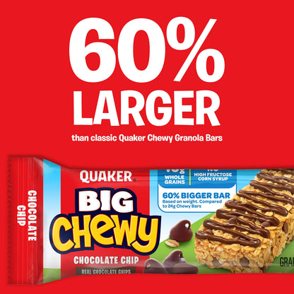 Quaker Chewy Granola Bars, Chewy & Dipps Variety Pack, (58 Bars), Whole Grains, No Artificial Flavors, No Added Colors