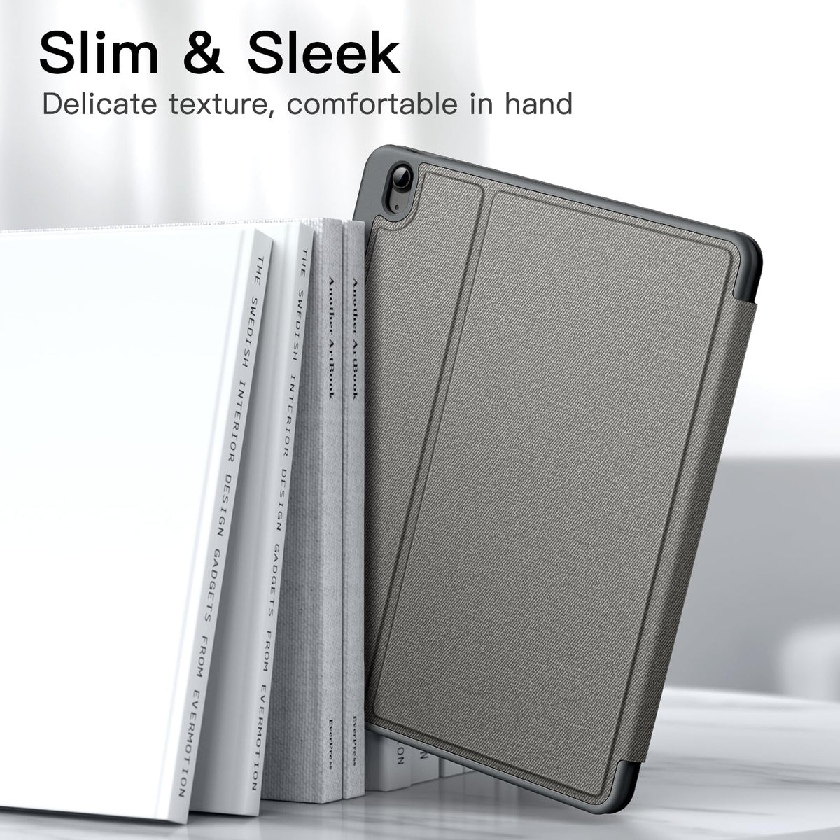 JETech Case for iPad Air 13-Inch M4/M3/M2 (2026/2025/2024) with Pencil Holder, Slim Folio Stand Protective Tablet Cover, Multi-Angle Viewing, Auto Wake/Sleep (Black)