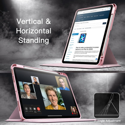 JETech Rotating Case ONLY for iPad Air 11-Inch M4/M3/M2 (2026/2025/2024), iPad Air 5/4 (2022/2020 5th/4th Generation 10.9-Inch), 360 Degree Rotation Protective Stand Cover Clear Back (Purple)