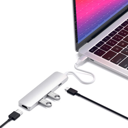 Satechi USB C Hub Multiport Adapter, USB C Docking Station with 4K HDMI, 60W USB C PD Charging, 2 USB-A, for MacBook Pro/Air M1 M2 M3, Dell, HP, Surface, Lenovo - Space Gray