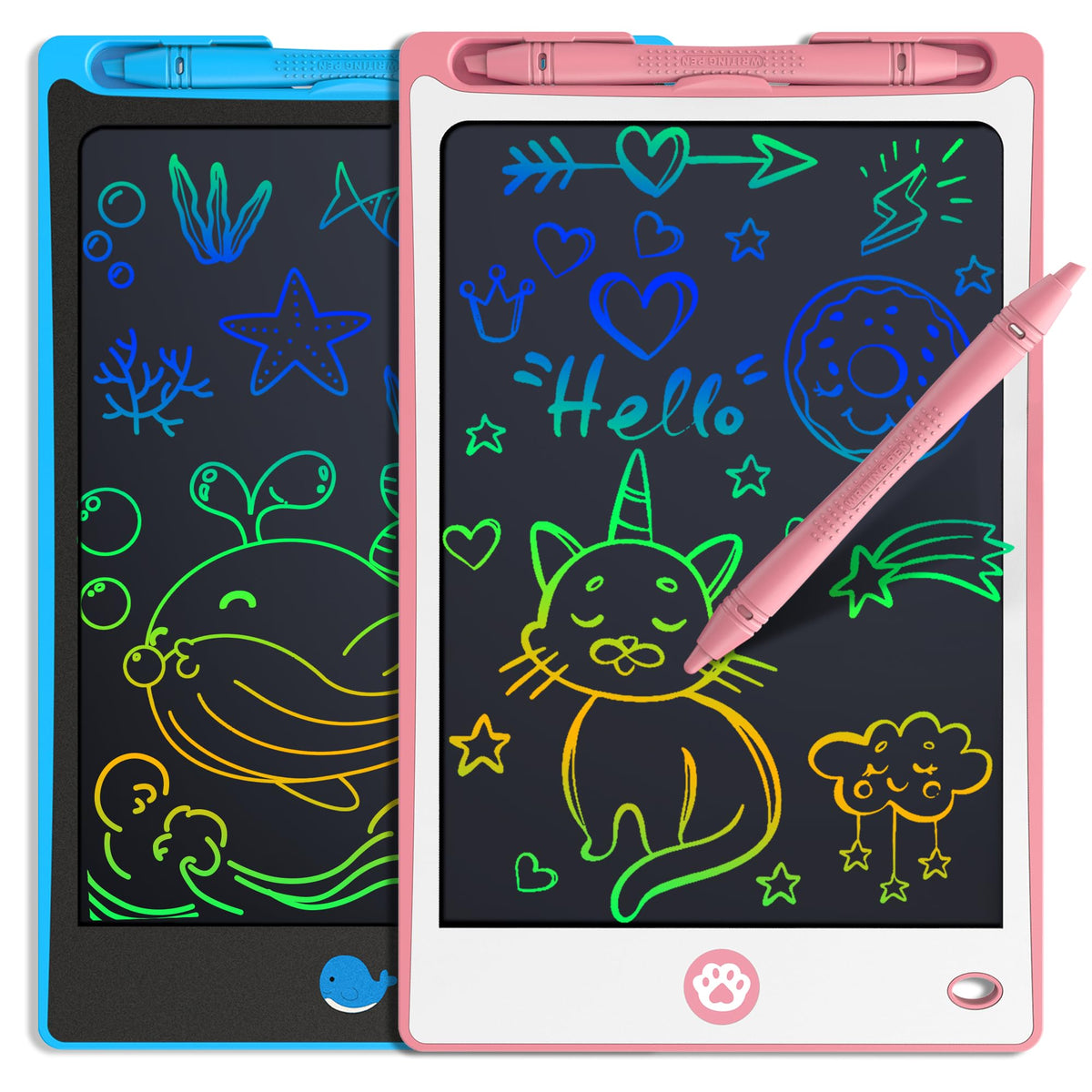 Hockvill LCD Writing Tablet for Kids 8.8 Inch, Toys for Girls Boys Drawing Pad for 3 4 5 6 7 Year Old Kids Toys, Children Christmas Birthday Gift for Kids Toddler Doodle Board Travel Essentials