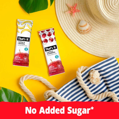 That’s it. Variety, 100% Natural Real Fruit Bar, High Fiber Vegan, Gluten Free Healthy Snack, Paleo for Children & Adults, Non GMO No Added Sugar (Blueberry, Strawberry, Fig) (36 Pack)