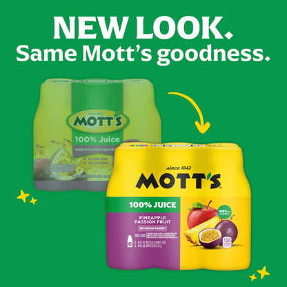 Mott's 100% Original Apple Juice, 8 Fl Oz Bottles, 24 Count (4 Packs Of 6), 2 Servings Of Fruit, 100% Fruit Juice, Gluten-free, Caffeine-free, Kosher, Contains No Artificial Colors Or Sweeteners