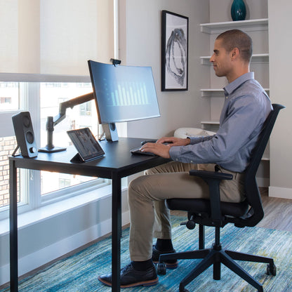 Ergotron – LX Monitor Arm, Single Monitor Desk Mount – fits Flat Curved Ultrawide Computer Monitors up to 34 Inches, 7 to 25 lbs, VESA 75x75mm or 100x100mm – Polished Aluminum
