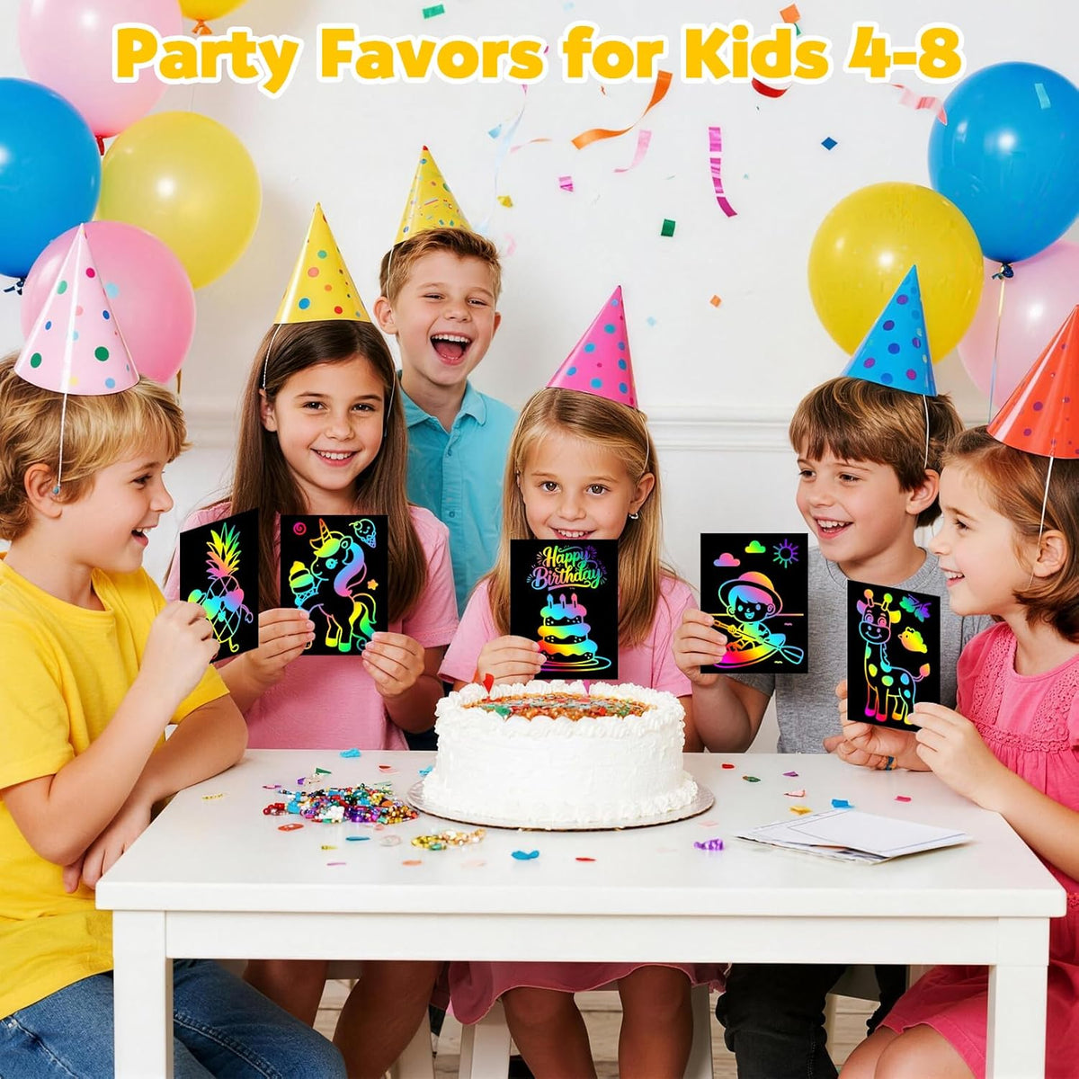 ZMLM Scratch Paper Art Set: 60 Pcs Magic Art Craft Kid Return Gifts Scratch Paper Supplies Toddler Preschool Learning Toys for Age 3 4 5 6 7 8 Girls Boys Birthday Activities Party Favors