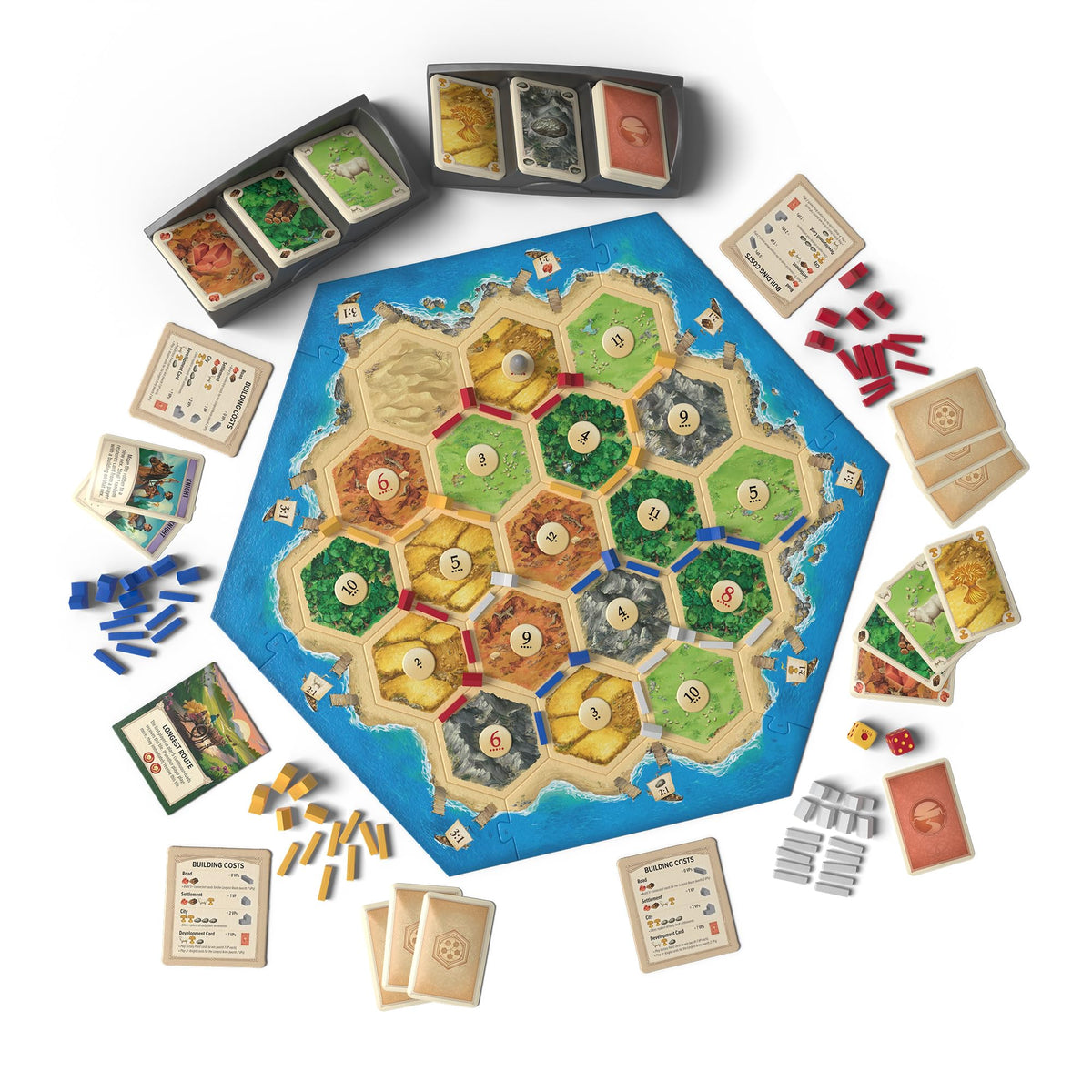 CATAN Board Game (6th Edition) Trade, Build & Settle in the Classic Strategy Game for Family, Kids & Adults, Ages 10+, 3-4 Players, 60-90 Min Playtime