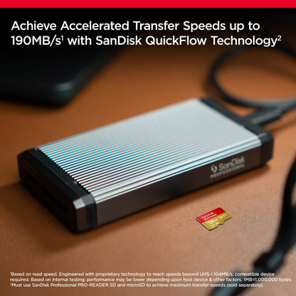 SANDISK 256GB Extreme microSD Card + Adapter, Up to 190MB/s Read Speeds