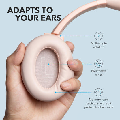 Soundcore Anker Life Q20 Hybrid Active Noise Cancelling Headphones, Wireless Over Ear Bluetooth Headphones, 70H Playtime, Hi-Res Audio, Deep Bass, Memory Foam Ear Cups, Travel, Office