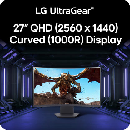 LG 27GL83A-B 27-Inch Ultragear QHD 2560 x 1440 IPS Gaming Monitor, 144Hz, 1ms (GtG), NVIDIA G-SYNC, AMD FreeSync, HDR10, HDMI, DisplayPort, Tilt/Height/Pivot Adjustable Stand, Black