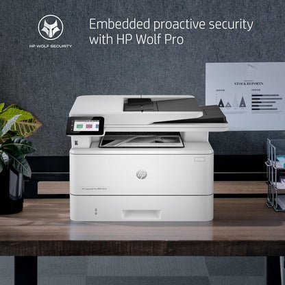 HP LaserJet Pro MFP 4101fdne Black & White Monochrome Printer with HP+ Smart Office Features and Fax