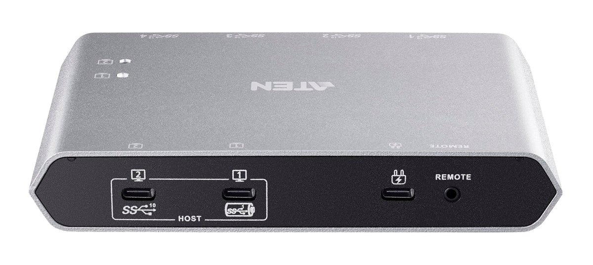 ATEN 2-Port USB-C Gen 2 Sharing Switch with Power Pass-Through | UK Version US3342