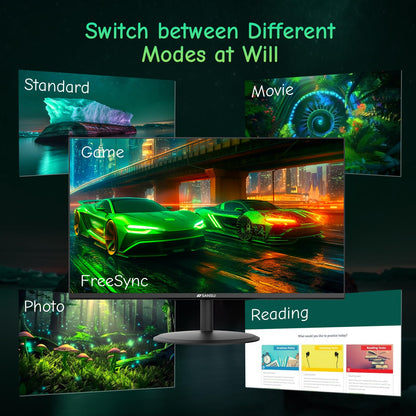 SANSUI 34-Inch Curved Gaming Monitor UWQHD 3440 x 1440P Up to 200Hz 165Hz Curved 1500R - PIP/PBP, OD 1ms, HDR, 300nits, sRGB 130%, DCI-P3 97%,AI Crosshair,HDMI2.1x2,DP1.4(Cable Included)