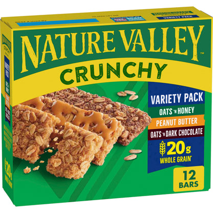 Nature Valley Crunchy Granola Bars, Value Pack, 120 Bars, 89.4 OZ Count (60 Pouches)