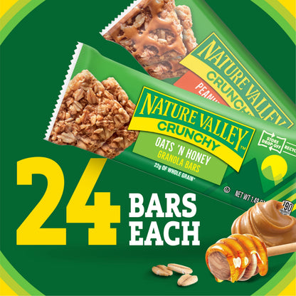 Nature Valley Crunchy Granola Bars, Variety Pack, 48 Ct, 35.76 oz (24 Pouches)