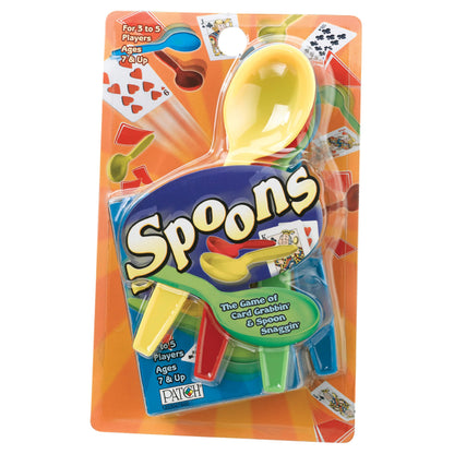 PlayMonster Spoons in a Case, Card Games for Kids - Spoons Game, Fun Family Games for Kids and Adults, Game Night, Travel Games, 3-6 Players, Ages 7+