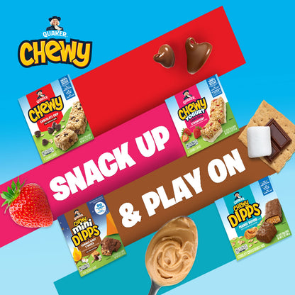 Quaker Chewy Granola Bars, Chewy & Dipps Variety Pack, (58 Bars), Whole Grains, No Artificial Flavors, No Added Colors