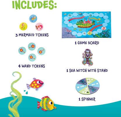 Peaceable Kingdom Mermaid Island Award Winning Cooperative Board Game for 2 to 6 Kids Ages 5+