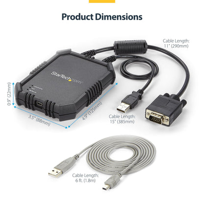 StarTech.com Portable Laptop Crash Cart Adapter, USB/VGA Analogue KVM Console, File Transfer & Video Capture, Windows/Linux/MacOS, TAA