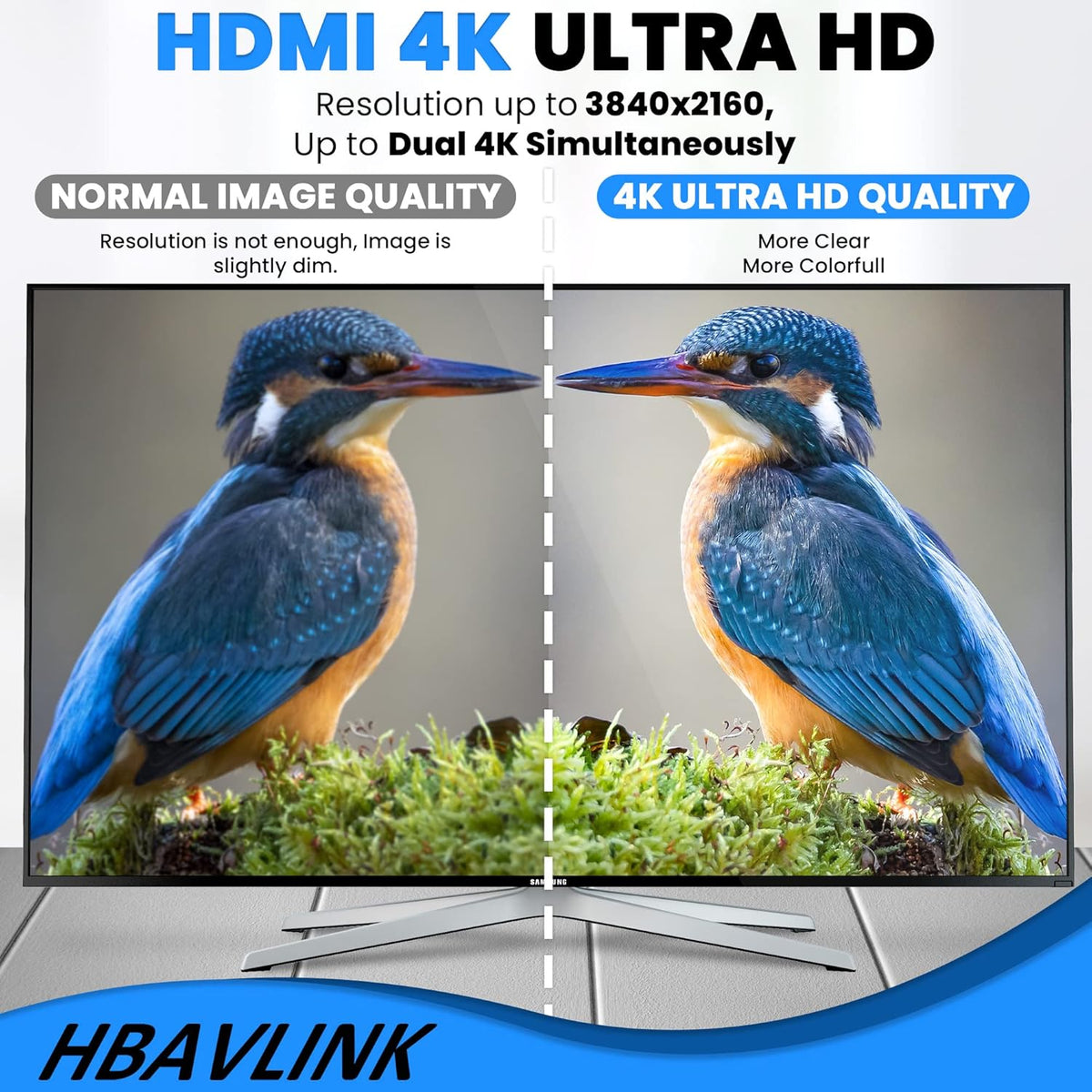 HDMI Splitter Extended Display, USB C to HDMI Dual Monitor Adapter 4K for Laptop(DP Alt Mode Required)