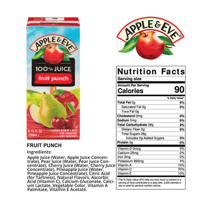 Apple & Eve 100% Juice Variety Pack, 6.75 Fl Oz, Pack of 32