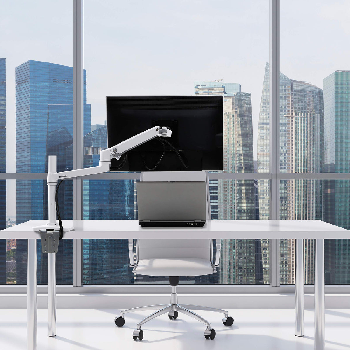 Ergotron – LX Monitor Arm, Single Monitor Desk Mount – fits Flat Curved Ultrawide Computer Monitors up to 34 Inches, 7 to 25 lbs, VESA 75x75mm or 100x100mm – Polished Aluminum