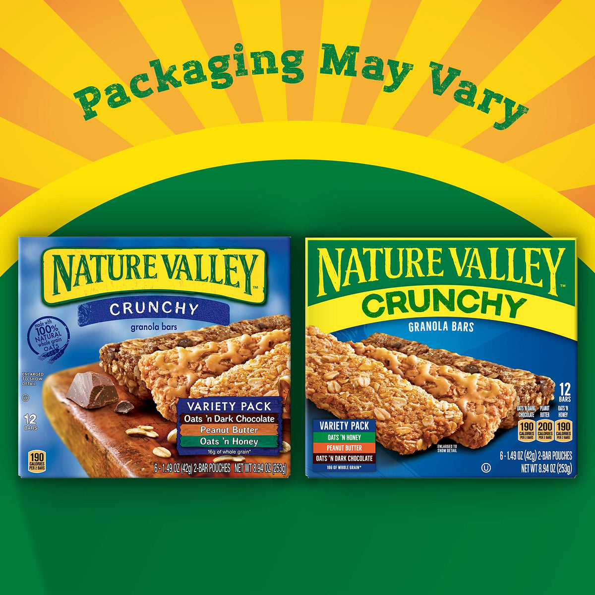 Nature Valley Crunchy Granola Bars, Value Pack, 120 Bars, 89.4 OZ Count (60 Pouches)