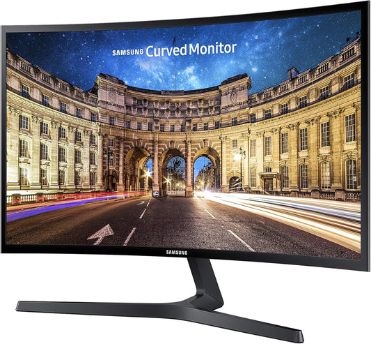 SAMSUNG 23.5” CF396 Curved Computer Monitor, AMD FreeSync for Advanced Gaming, 4ms Response Time, Wide Viewing Angle, Ultra Slim Design, LC24F396FHNXZA, Black