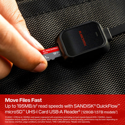 SANDISK 256GB Ultra microSD Card + Adapter, Up to 150MB/s Read Speeds