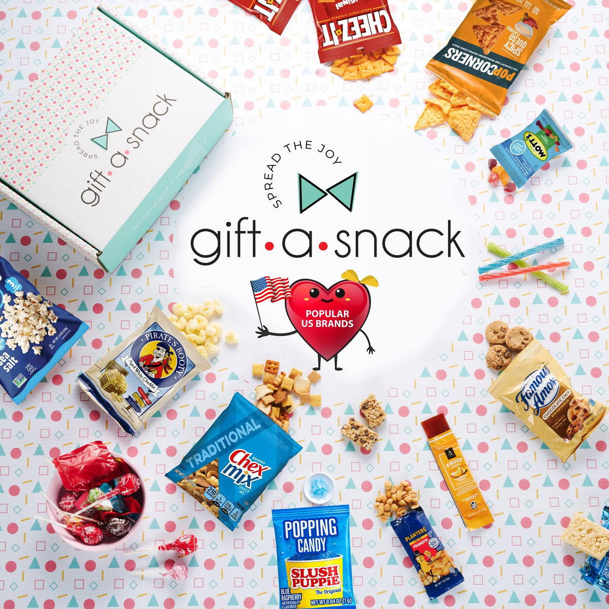 Gift A Snack - Fathers Day Treats Snack Box Variety Pack Care Package + Greeting Card (40 Count) Birthday Sweet Treats Gift Basket, Candies Chips Crackers Bars Office Food Assortments & Variety Gifts